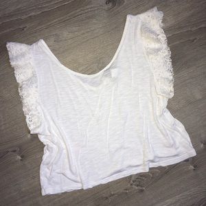 White Ruffled Top